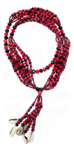 mazo elegguá carro 47 cm collar ritual 6 hilos de cristal