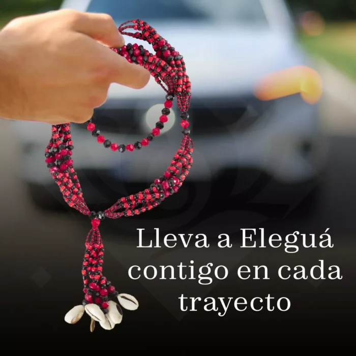 Collar Eleggua Mazo Elegua Para Carro 47 Cm Cristal 6 Hilos 8