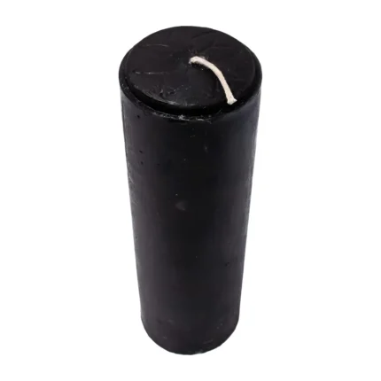 Velón negro de parafina corta trabajos – protección espiritual profunda