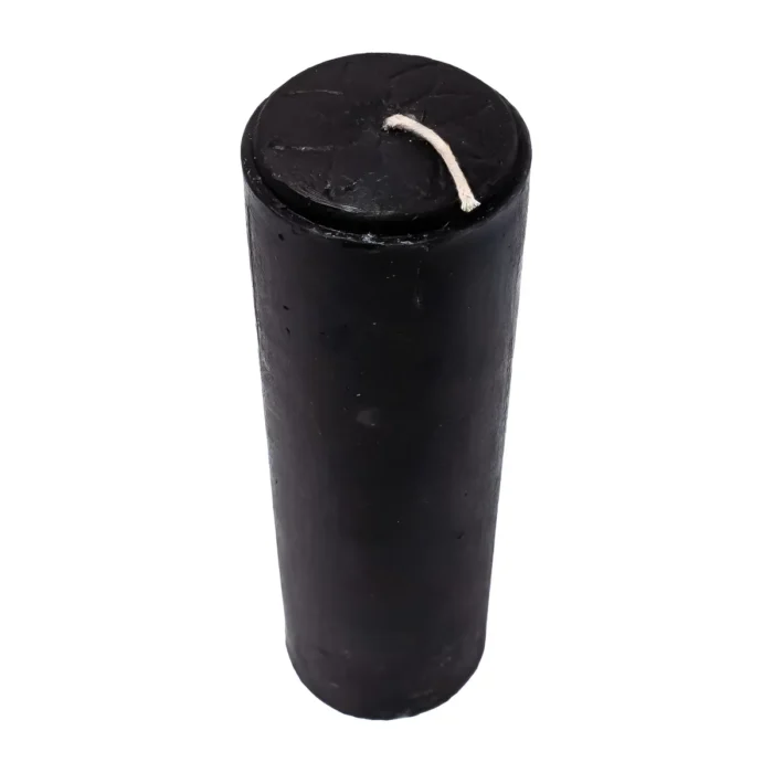 Velón negro de parafina corta trabajos – protección espiritual profunda