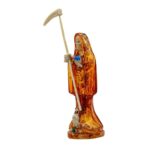 Santa Muerte Roja Transparente 15cm +libro Sanación Y Salud