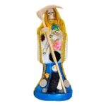 Santa Muerte Curada Abrecaminos Vestida 15 Cm + Libro