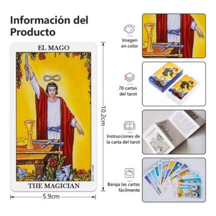 Cartas Tarot Rider Waite Español Con Instructivo + Ebook