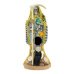 Santa Muerte Curada 3 Metales Vestida 15cm +libro Abundancia