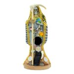 Santa Muerte Curada 3 Metales Vestida 15cm +libro Abundancia