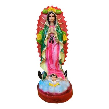 Virgen De Guadalupe 20 Cm Figura Artesanal Pintada A Mano