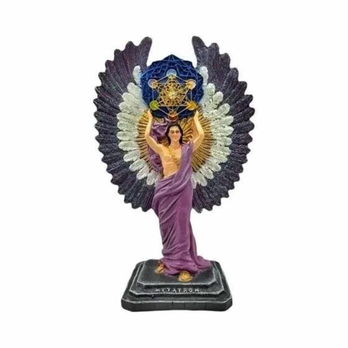 Arcangel Metatron Multicolor 33cm Base Cuadrada Alta Calidad