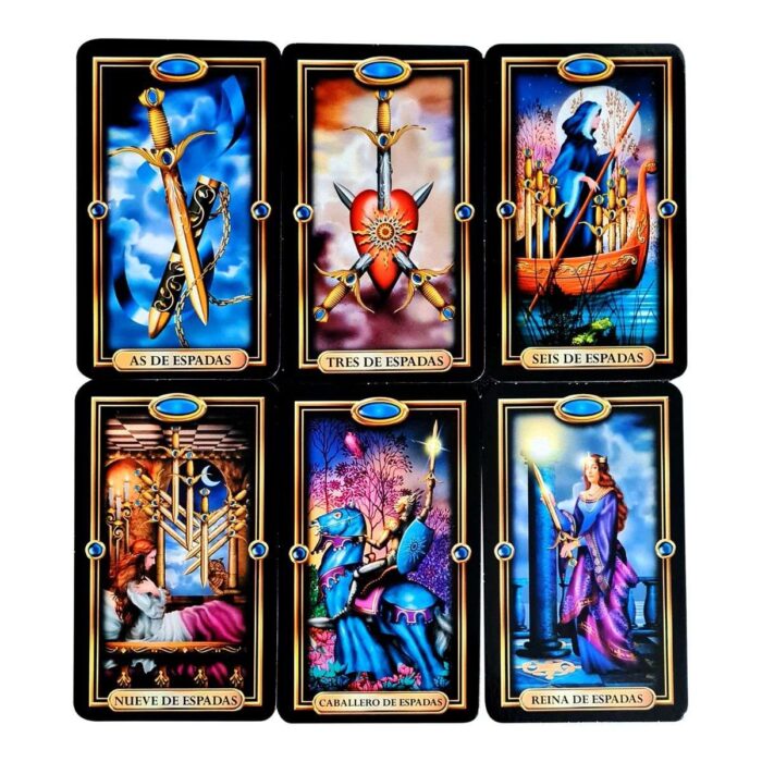 Cartas Tarot Oro Plastificado 78 Cartas + Instructivo Esp