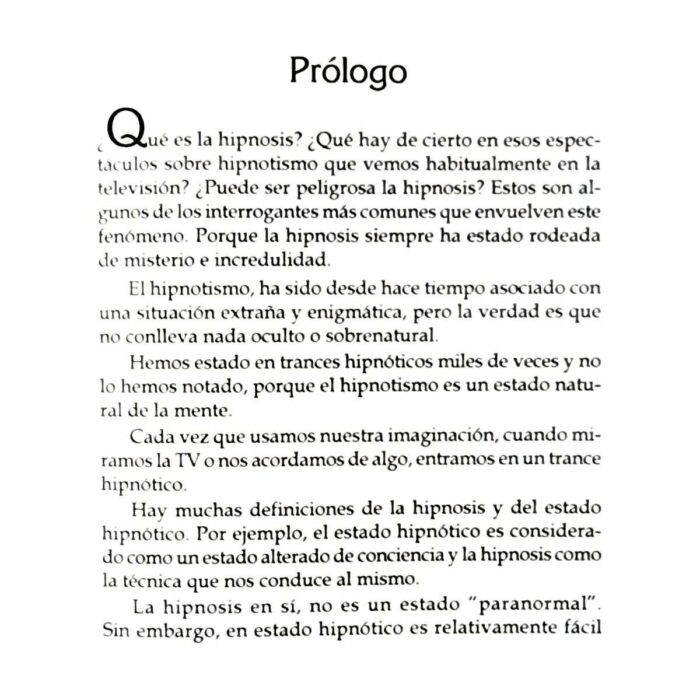 Libro Hipnosis El Control De La Mente Aprender A Hipnotizar