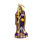 Santa Muerte Morada Proteccion Energia Curada 30 Cm + Libro
