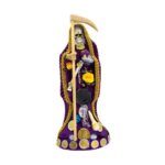 Santa Muerte Morada Proteccion Energia Curada 30 Cm + Libro