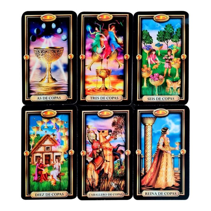 Cartas Tarot Oro Plastificado 78 Cartas + Instructivo Esp