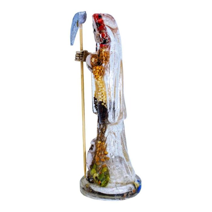 Santa Muerte 7 Potencias Semillas Transparente 15cm+libro