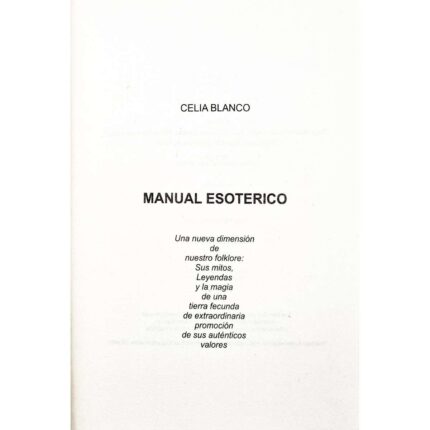 Libro Manual Esoterico Celia Blanco Formulas Magicas