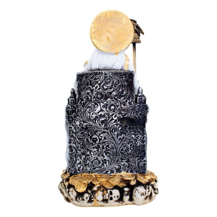 Santa Muerte Blanca Suprema Paz Armonia 30 Cm Curada + Libro