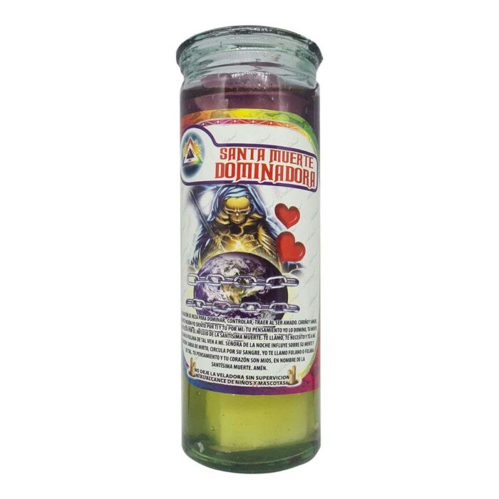 Veladora Gel Santa Muerte Dominadora Amarre De Amor Dominio