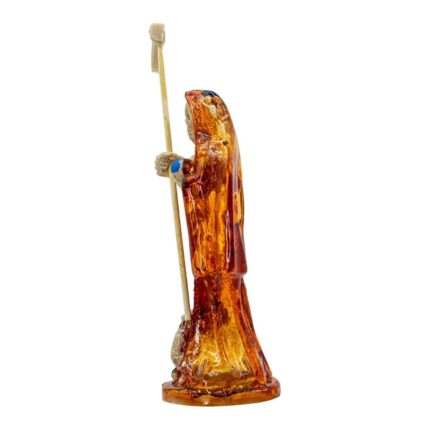 Santa Muerte Roja Transparente 15cm +libro Sanación Y Salud