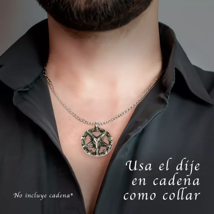Dije Baphomet Acero Inoxidable Cromado 6