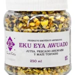 Eku Eya Awuado en presentación ritual de 250 ml. Tradición viva, fundamento real.