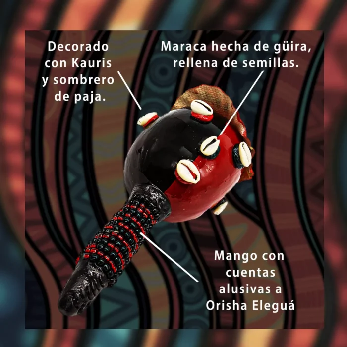 Maraca De Elegua Santeria Sonaja De Eleggua Decorada Llamado 3