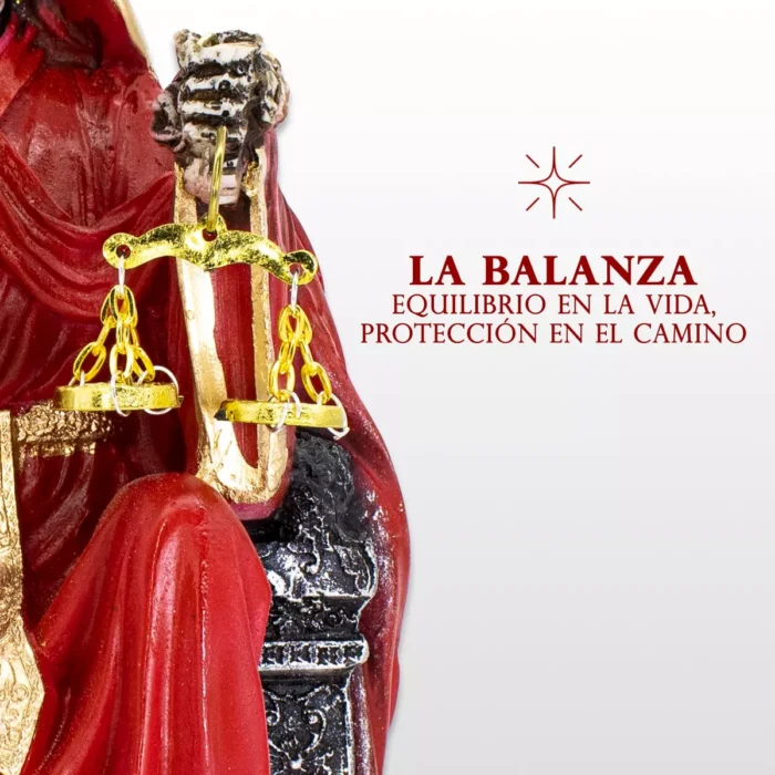 Santa Muerte Roja Suprema Amor 30 Cm Curada Libro 3