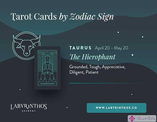 Tauro y el Hierofante: Cartas del Tarot de Astrología - Cartas del Tarot del Zodíaco