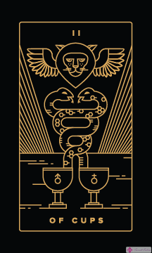 Dos de copas: las mejores cartas del tarot del amor para realizar una lectura de tarot