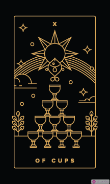 Diez de copas: las mejores cartas del tarot del amor para realizar una lectura de tarot