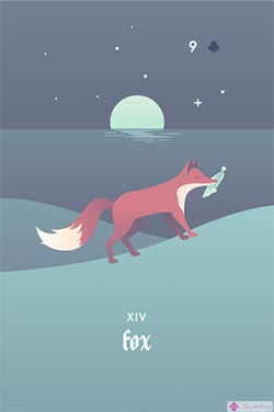 The Fox - Tarjetas de Lenormand de amor negativo para participar en una lectura de Lenormand