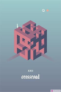 The Crossroad - Tarjetas de Lenormand de amor negativo para participar en una lectura de Lenormand