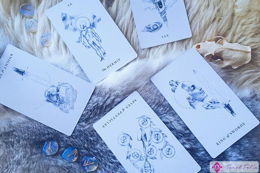 Lectura de muestra utilizando la tirada del tarot de luna nueva de virgo