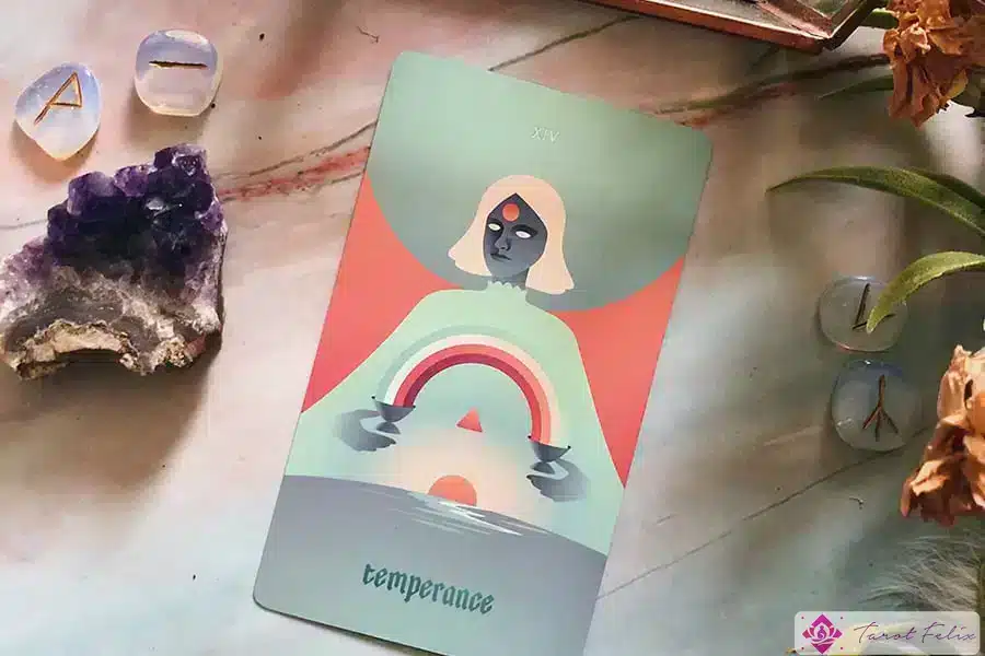 Tirada de cartas del Tarot de la templanza