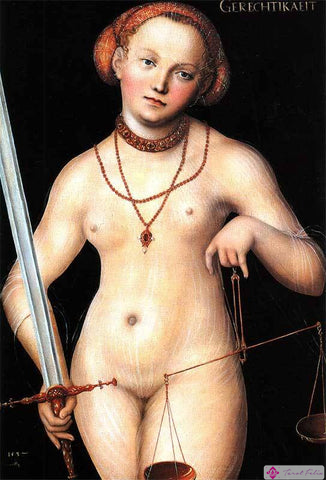 La justicia representada por el artista Lucas Cranach