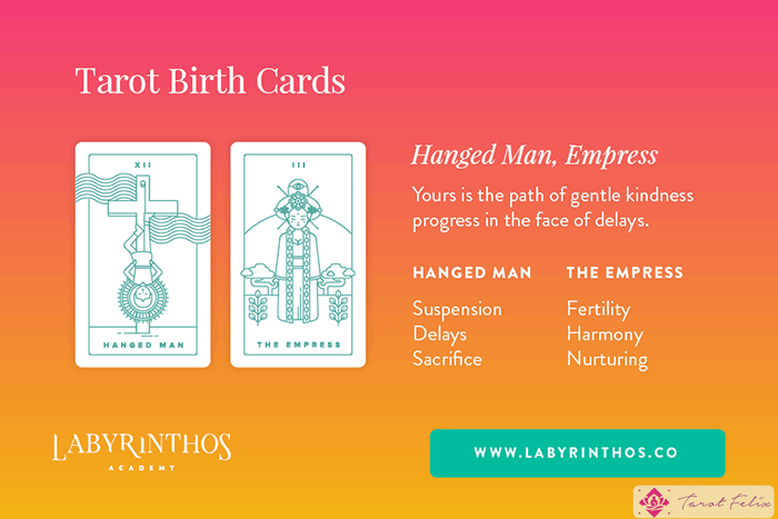 El ahorcado y la emperatriz: se revela el significado de la carta de nacimiento del Tarot