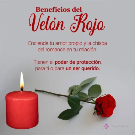 Vela Roja de Amor y Velón Esotérico para Amarres y Endulzamientos | Tarot Felix