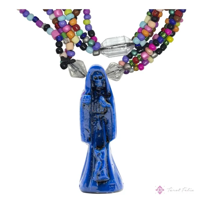 Mazo Santa Muerte Azul Personalizado: Protección y Curación Espiritual