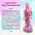 Estatua Santa Muerte Rosa 30cm para Amor - Incluye Biblia y Rituales