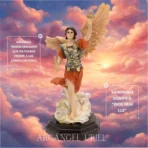 Arcángel San Uriel Escultura 33cm con Ojo de Vidrio - Arte Religioso Único