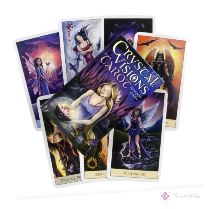 Tarot Crystal Visions: Guía Espiritual y Adivinación con 78 Cartas + eBook