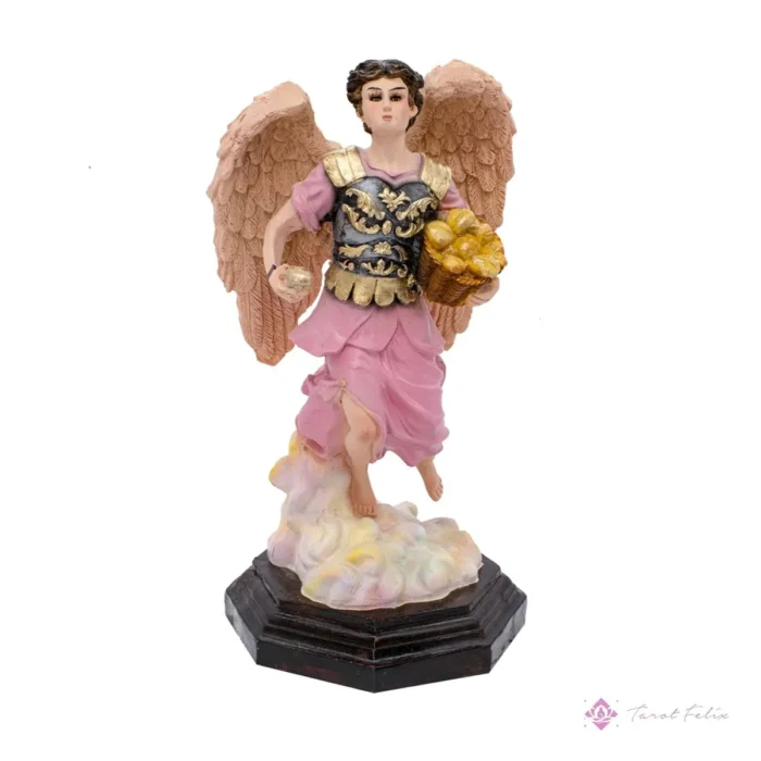 Estatua Arcángel San Barachiel 33cm con Ojo de Vidrio - Arte Sacro Único