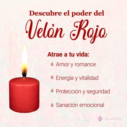 Vela Roja de Amor y Velón Esotérico para Amarres y Endulzamientos | Tarot Felix