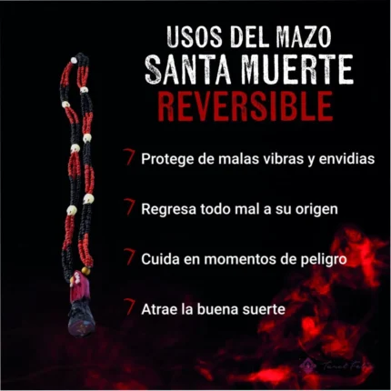 Mazo Santa Muerte Reversible: Tarot Esotérico y Adivinación Profunda