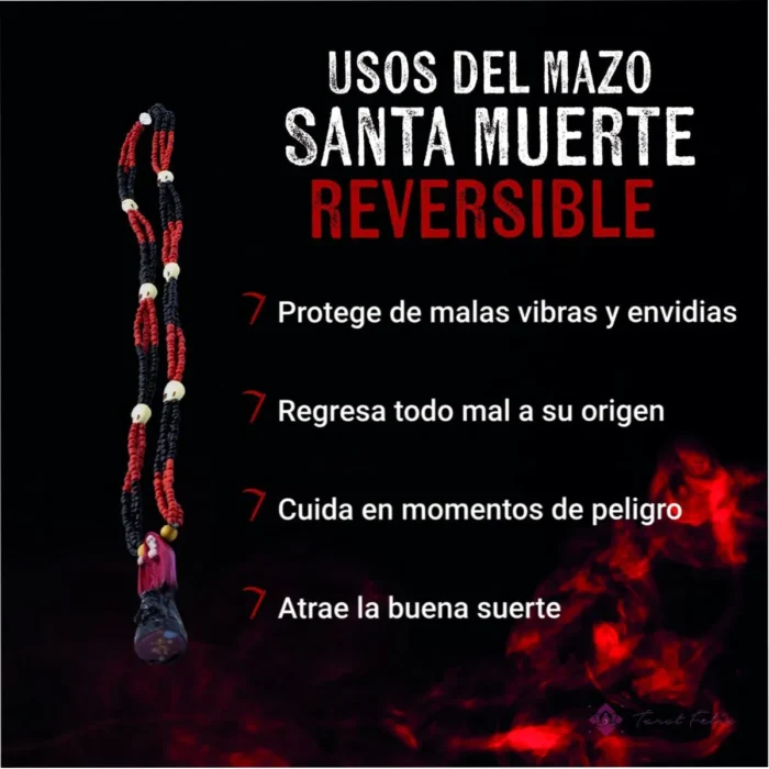 Mazo Santa Muerte Reversible: Tarot Esotérico y Adivinación Profunda