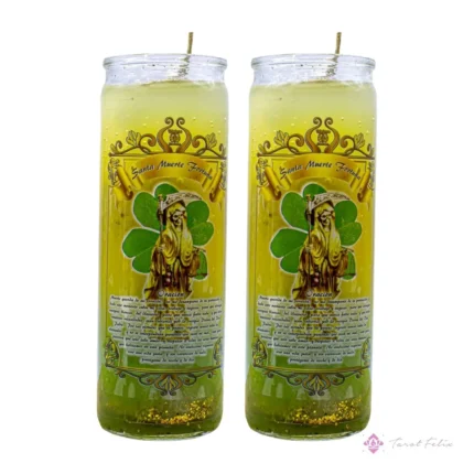 Pack 2 Veladoras Gel Santa Muerte para Prosperidad y Protección