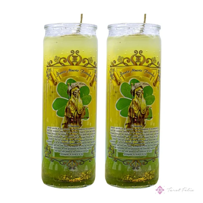 Pack 2 Veladoras Gel Santa Muerte para Prosperidad y Protección
