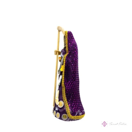 Estatua Santa Muerte Morada 24 cm + Libro: Protección y Energía Curativa