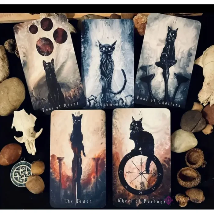 Tarot Gato Embrujado: 78 Cartas Oscuras + Guía Espiritual | Tarot Felix
