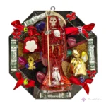 semillero santa muerte roja espejo octagonal protección energética