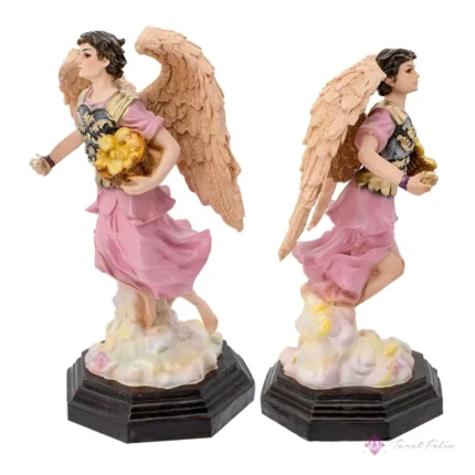 Estatua Arcángel San Barachiel 33cm con Ojo de Vidrio - Arte Sacro Único