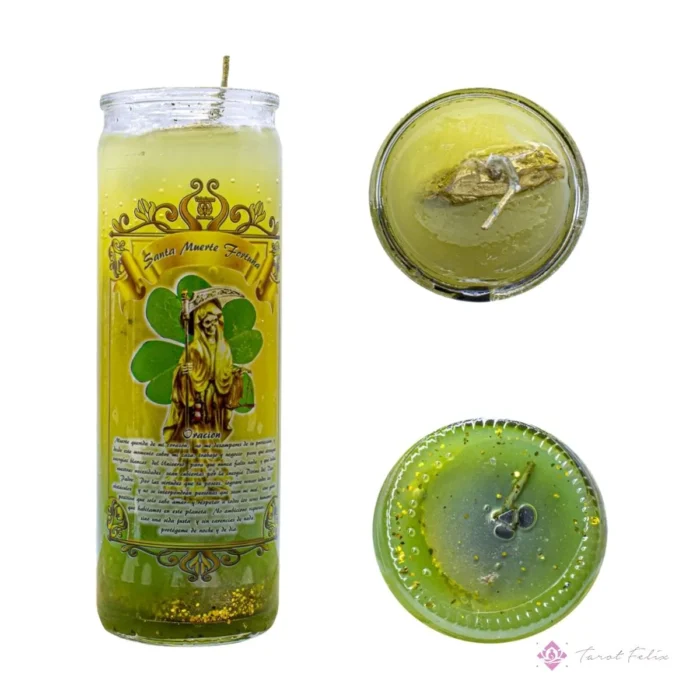 Pack 2 Veladoras Gel Santa Muerte para Prosperidad y Protección